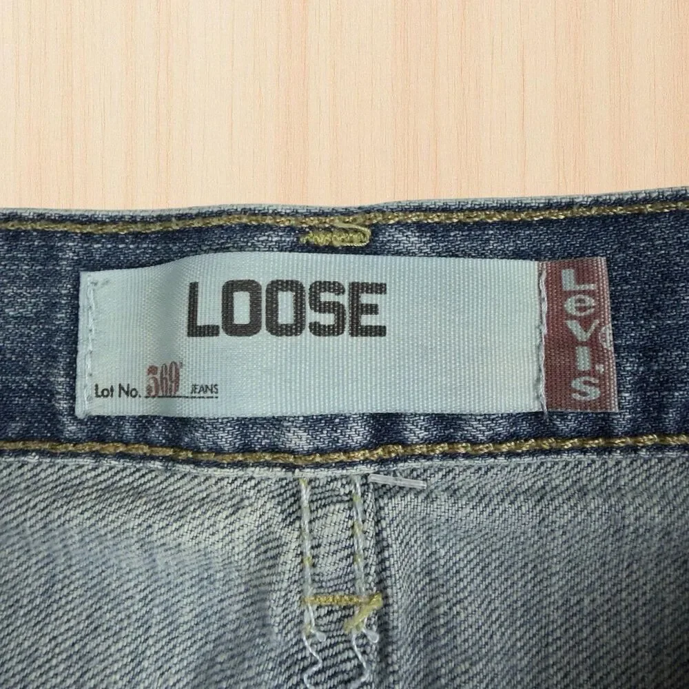 Levi’s 569 Loose Straight Jean Shorts Men’s W29 11L Medium Wash Blue Denim